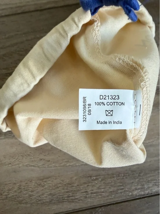Louis Vuitton Small Drawstring Dust Bag Breathable 6.5” x 6.5” Cotton Cream Blue - Picture 6 of 6